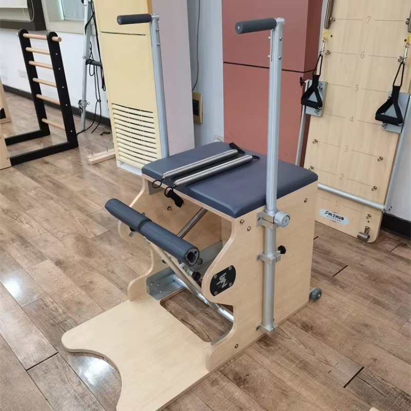 Home Gym Yoga - ชุดอุปกรณ์ออกกำลังกายสำหรับใช้ในบ้านระดับมืออาชีพ YTYIN | เครื่องปฏิรูปกายแบบพิลาทิสทำจากไม้โอ๊ค, เก้าอี้วันด้าสำหรับโยคะและการออกกำลังกาย
