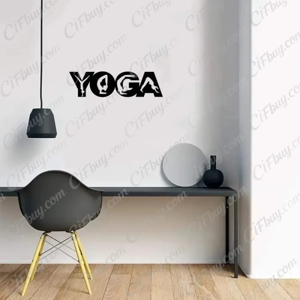 CIFBUY ประติมากรรมโลหะติดผนังร - Home Gym Yoga บทวิจารณ์และราคา
